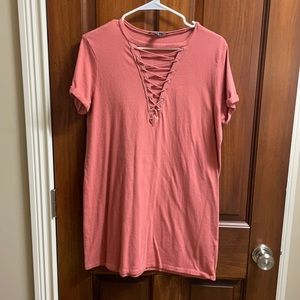 Pink T-shirt Dress